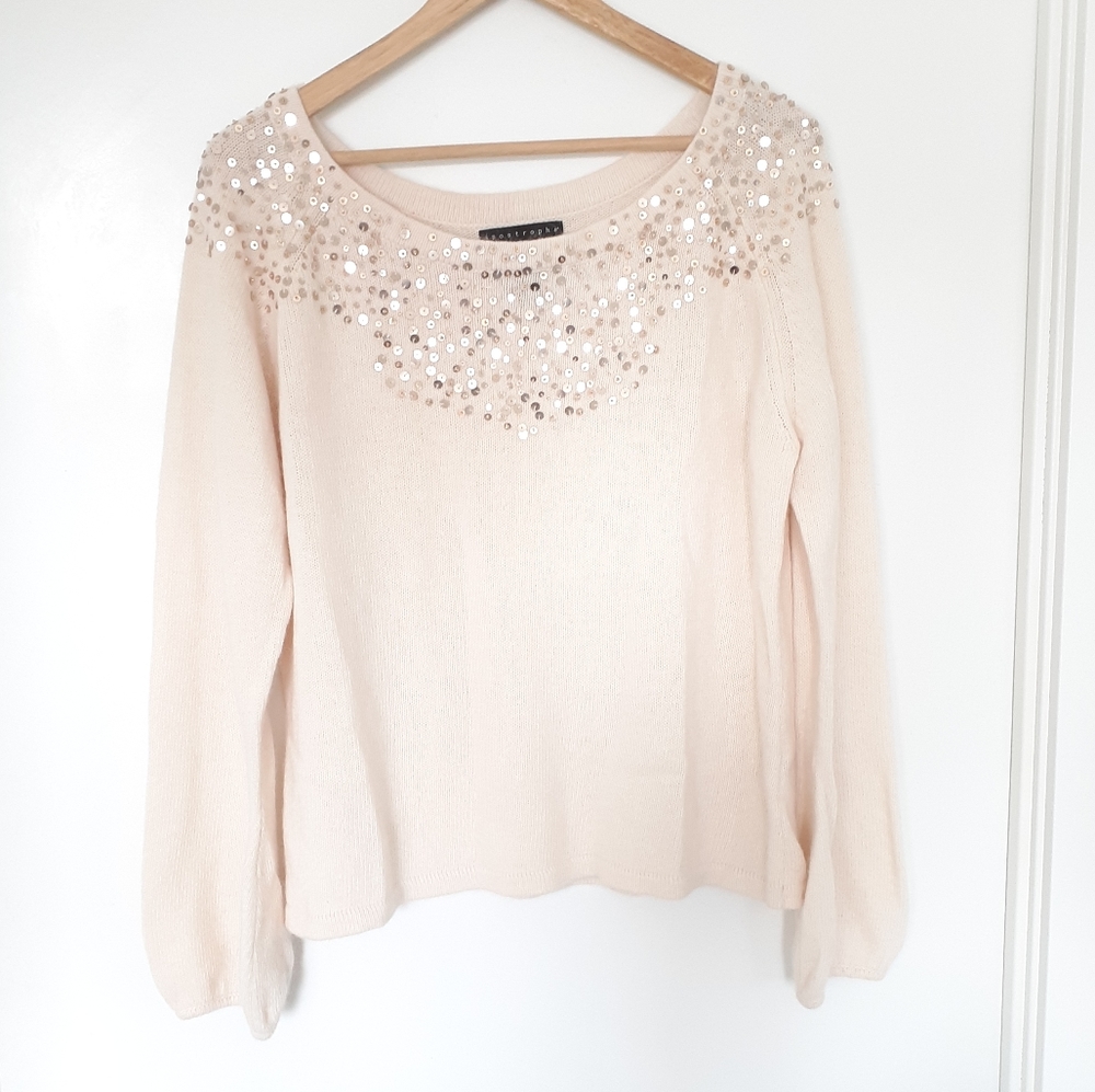 Sequin sweater with angora